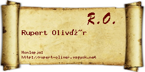 Rupert Olivér névjegykártya