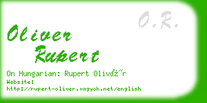 oliver rupert business card